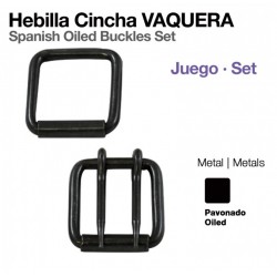 HEBILLA CINCHA VAQUERA PAVONADO JUEGO