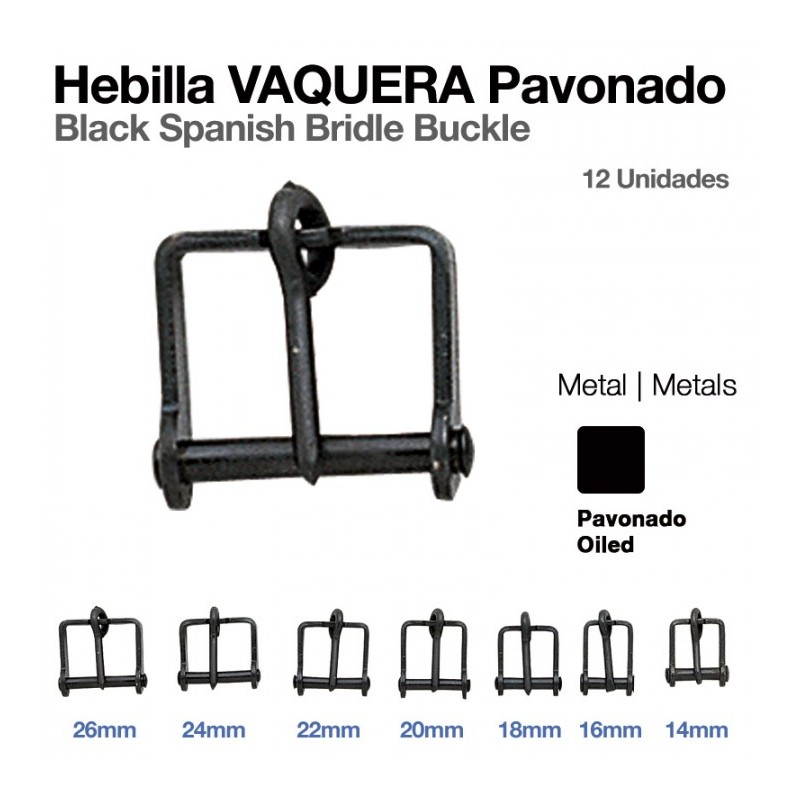 HEBILLA VAQUERA PAVONADO 12uds