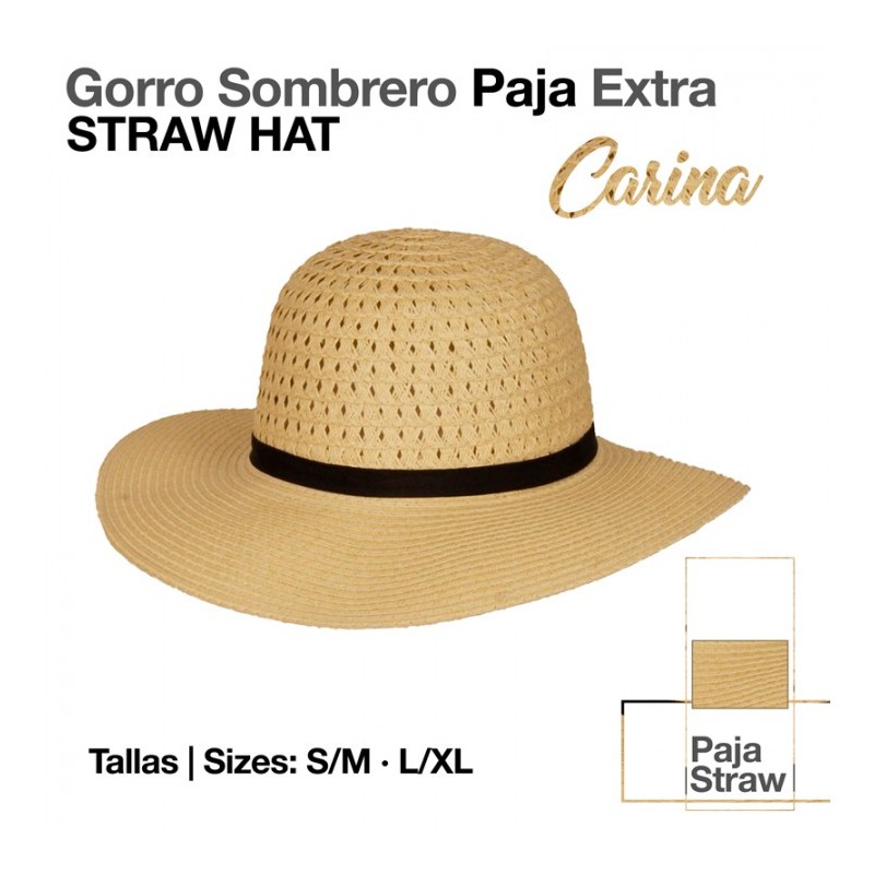 GORRO SOMBRERO PAJA EXTRA CARINA