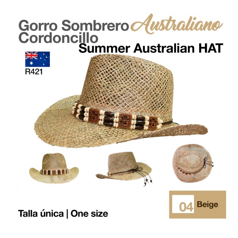 Sombrero australiano de paja.