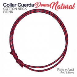 COLLAR CUERDA DOMA NATURAL 44570 ROJO/AZUL