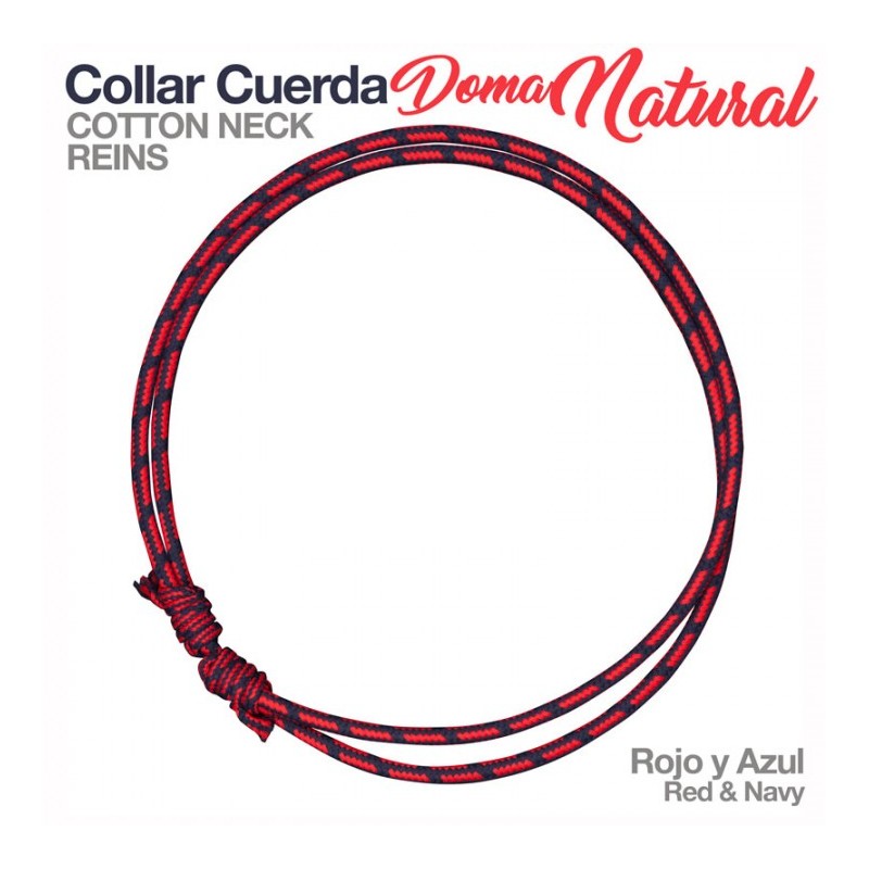 COLLAR CUERDA DOMA NATURAL 44570 ROJO/AZUL