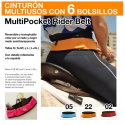 Cinturón multiusos con 6 bolsillos