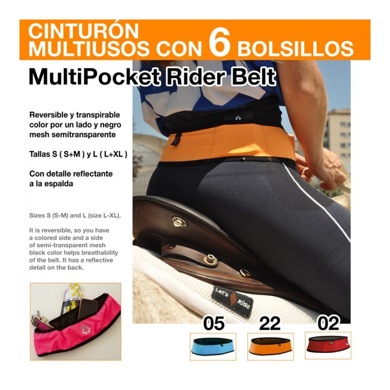 Cinturón multiusos con 6 bolsillos