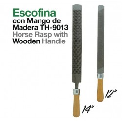 ESCOFINA CON MANGO DE MADERA TH-9013