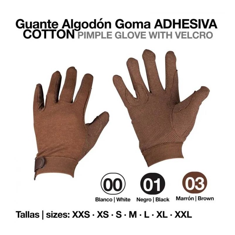 GUANTE ALGODÓN VELCRO GOMA ADHESIVA