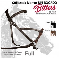 CABEZADA MONTAR SIN BOCADO BITLESS FULL