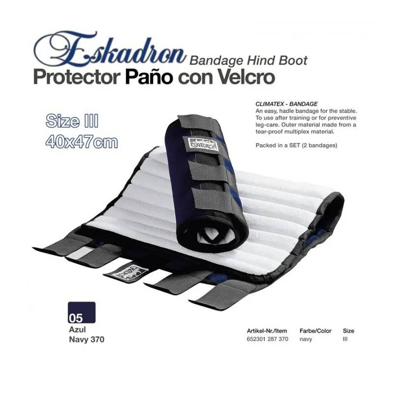 PROTECTOR PAÑO ESKADRON VELCRO PIE 652300 287 370 III AZUL