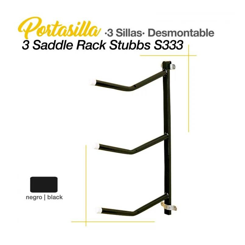 PORTASILLA 3 SILLAS DESMONTABLE STUBBS S333 NEGRO