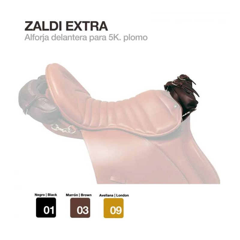 ALFORJA DELANTERA ZALDI EXTRA PARA 5kg PLOMO