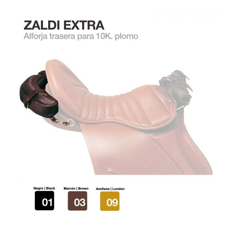 ALFORJA TRASERA ZALDI EXTRA PARA 10kg PLOMO