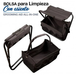 BOLSA PARA LIMPIEZA CON ASIENTO 3728 NEGRO