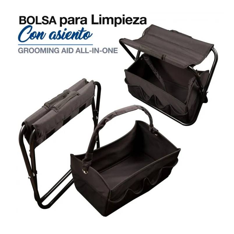 BOLSA PARA LIMPIEZA CON ASIENTO 3728 NEGRO