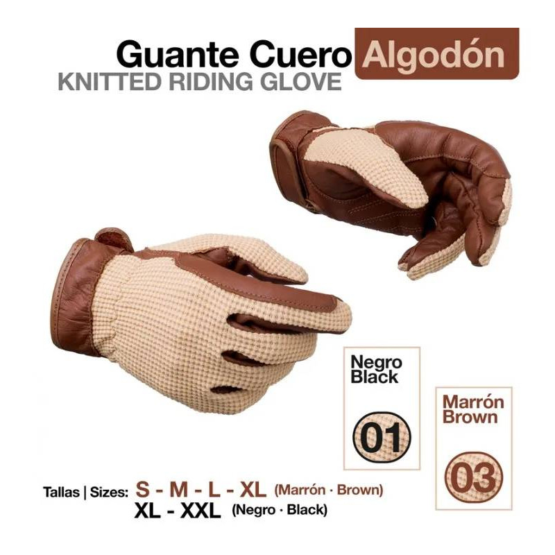 GUANTE CUERO ALGODÓN Z79