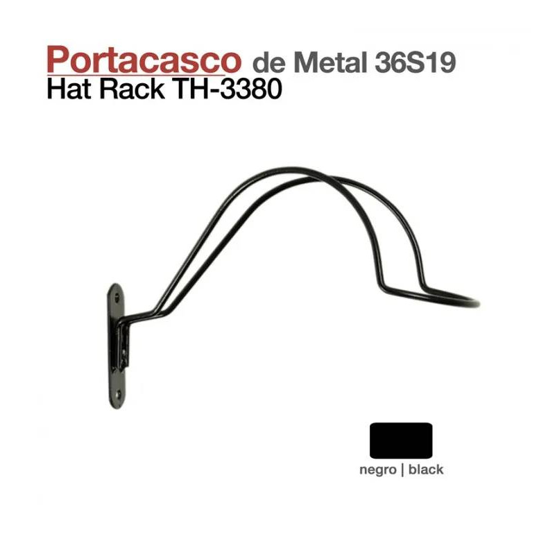 PORTACASCO MONTAR DE METAL 36S19 NEGRO