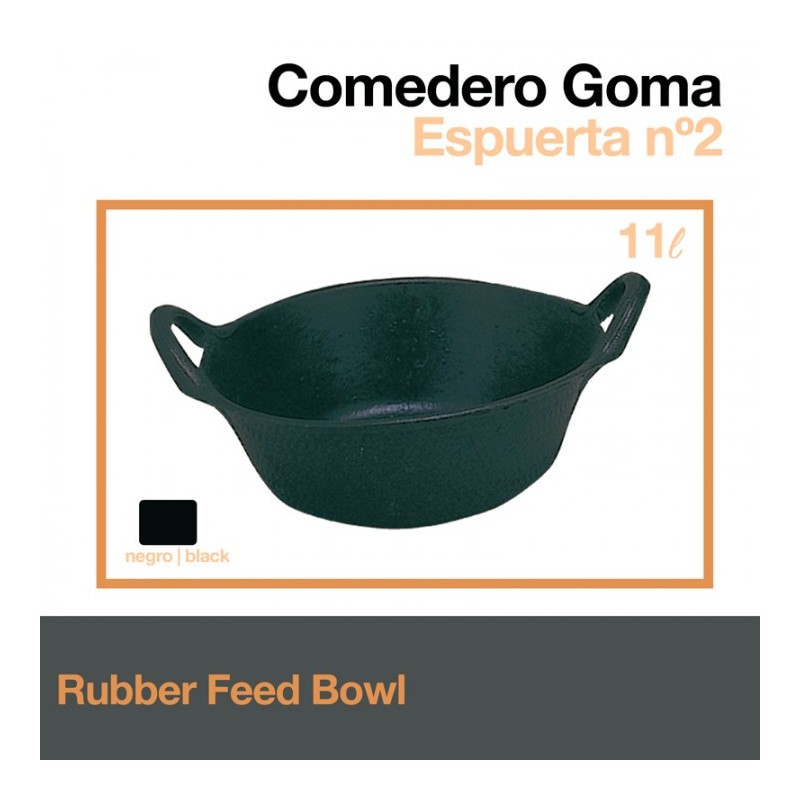 COMEDERO GOMA ESPUERTA 10cm x 40cm 11 litros