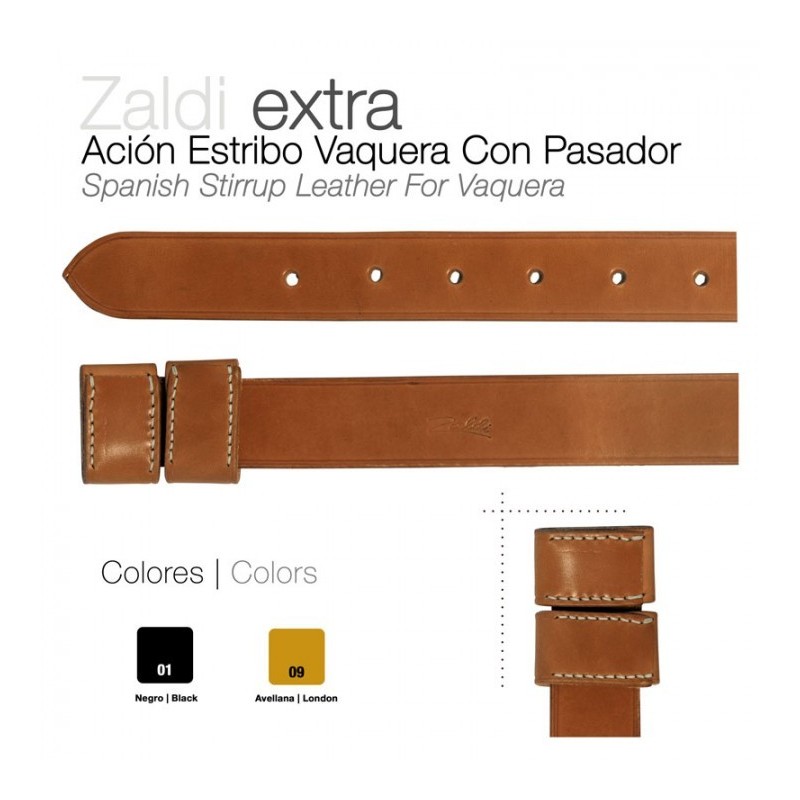 ACIÓN ESTRIBO VAQUERA ZALDI EXTRA PASADOR