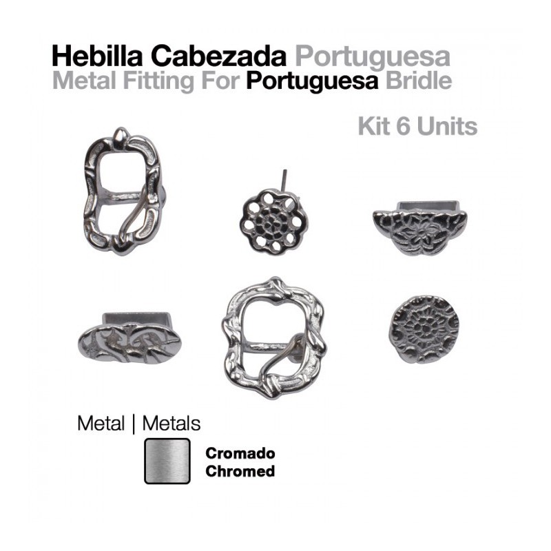 HEBILLA CABEZADA PORTUGUESA CROMADAS JUEGO