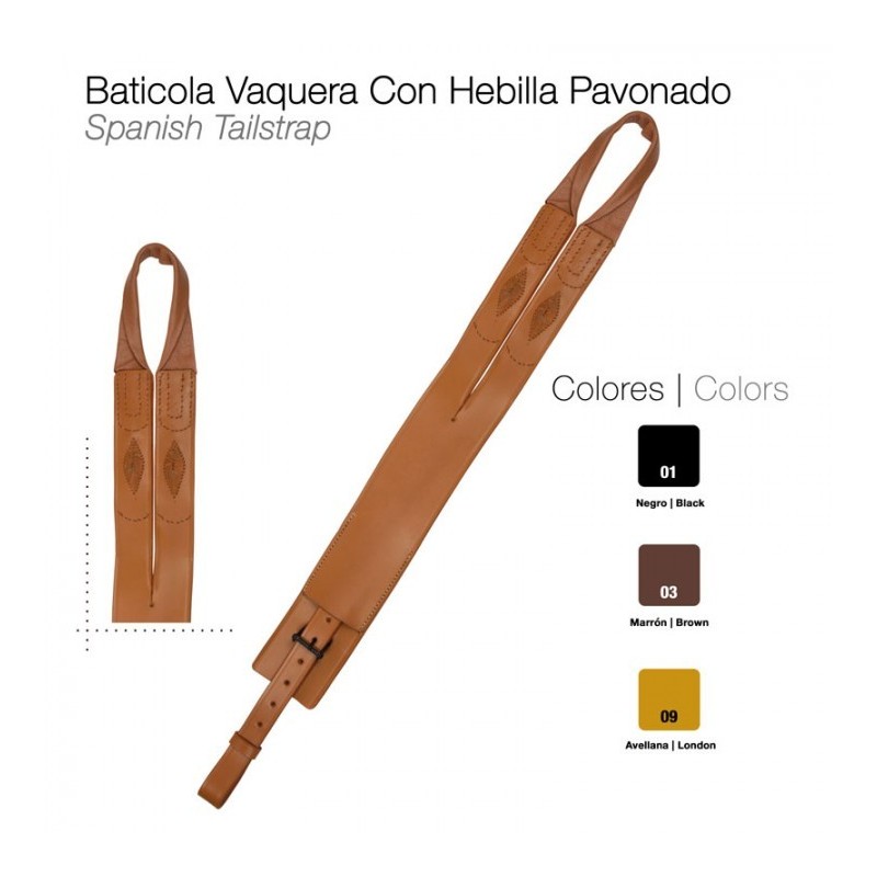 BATICOLA VAQUERA CON HEBILLA PAVONADO