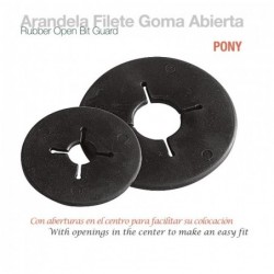 ARANDELA FILETE GOMA ABIERTA PONY NEGRO