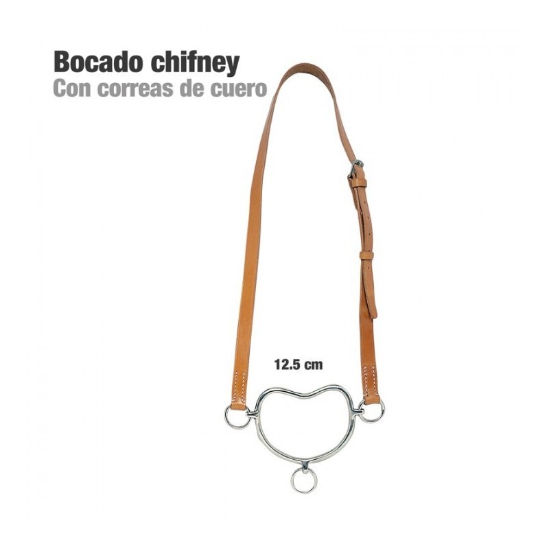 BOCADO CHIFNEY CON CORREAS DE CUERO 12.5cm