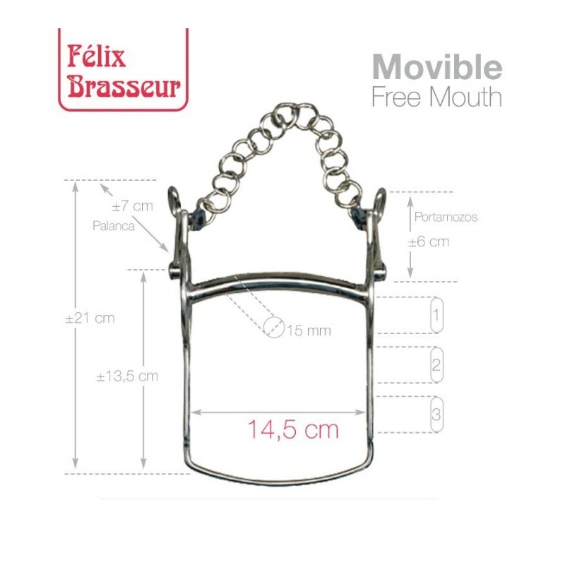 BOCADO FELIX BRASSEUR MOVIBLE 004H01 14.5cm