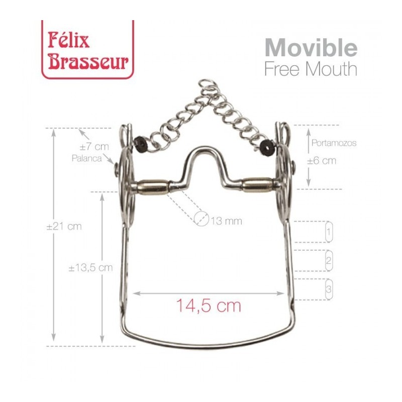 BOCADO FELIX BRASSEUR MOVIBLE 004H10 14.5cm