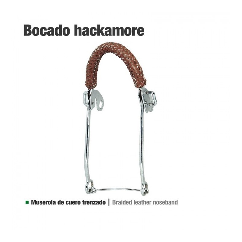 BOCADO HACKAMORE CUERO TRENZADO 25111