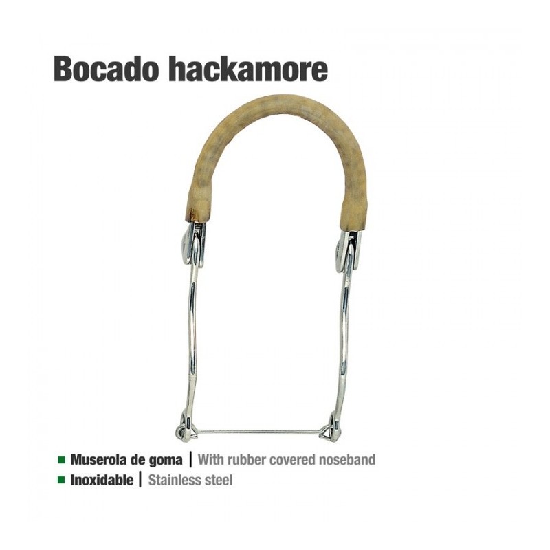 BOCADO HACKAMORE INOX GOMA 25108