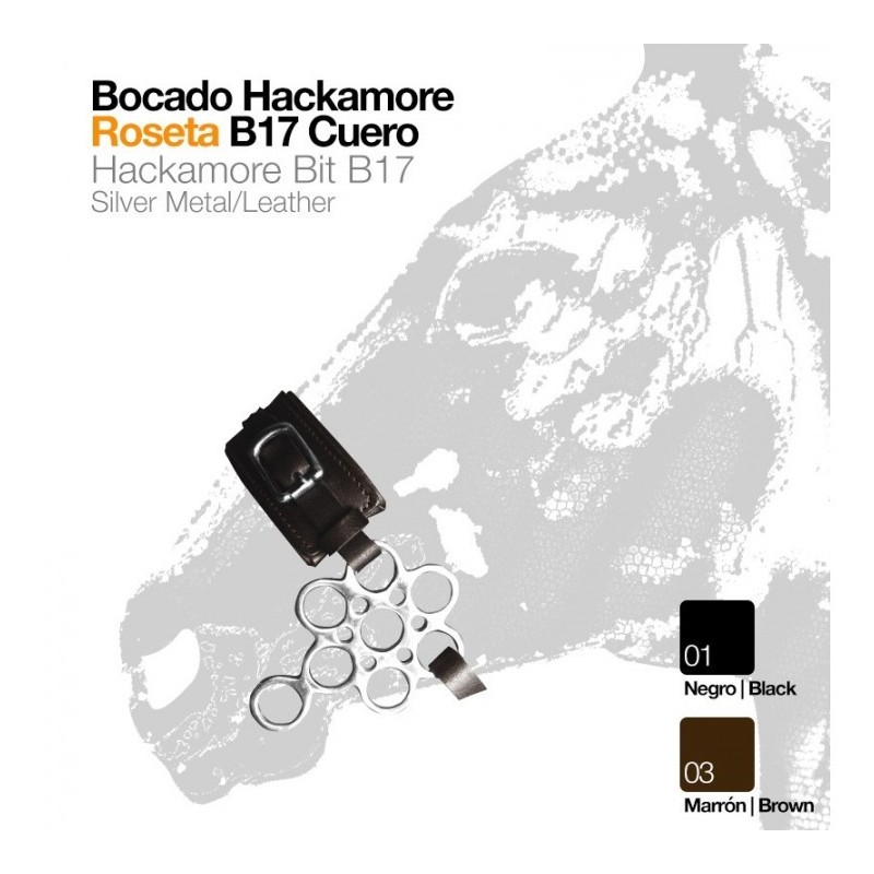 BOCADO HACKAMORE ROSETA B17 CUERO