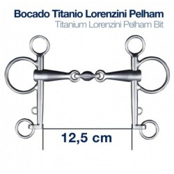 BOCADO TITANIO LORENZINI PELHAM 3-PIEZAS 12.5cm