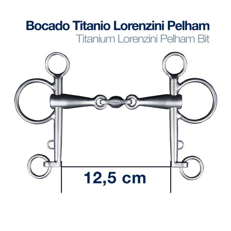 BOCADO TITANIO LORENZINI PELHAM 3-PIEZAS 12.5cm