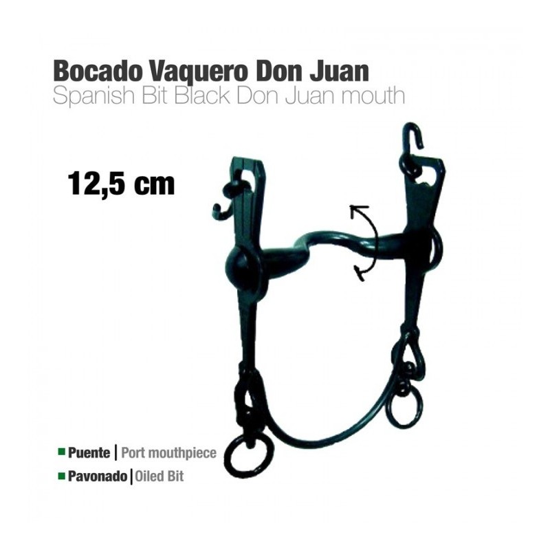 BOCADO VAQUERO DON JUAN 2A PAVONADO 12.5cm