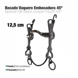 BOCADO VAQUERO EMBOCADURA 45º 3C PAVONADO 12.5cm