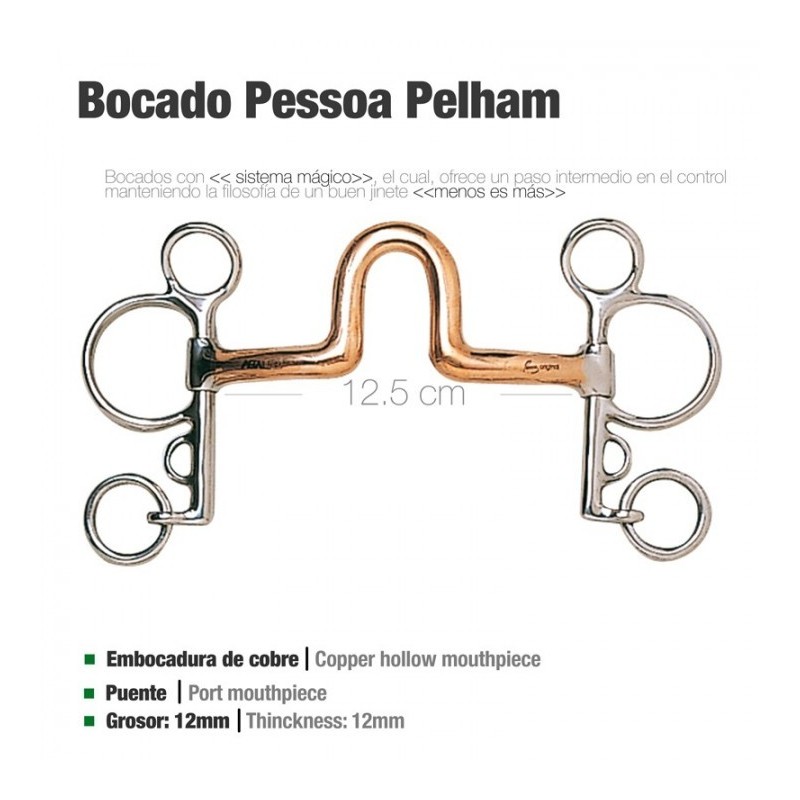 BOCADO PESSOA PELHAM PUENTE PAQ50050214 12.5cm