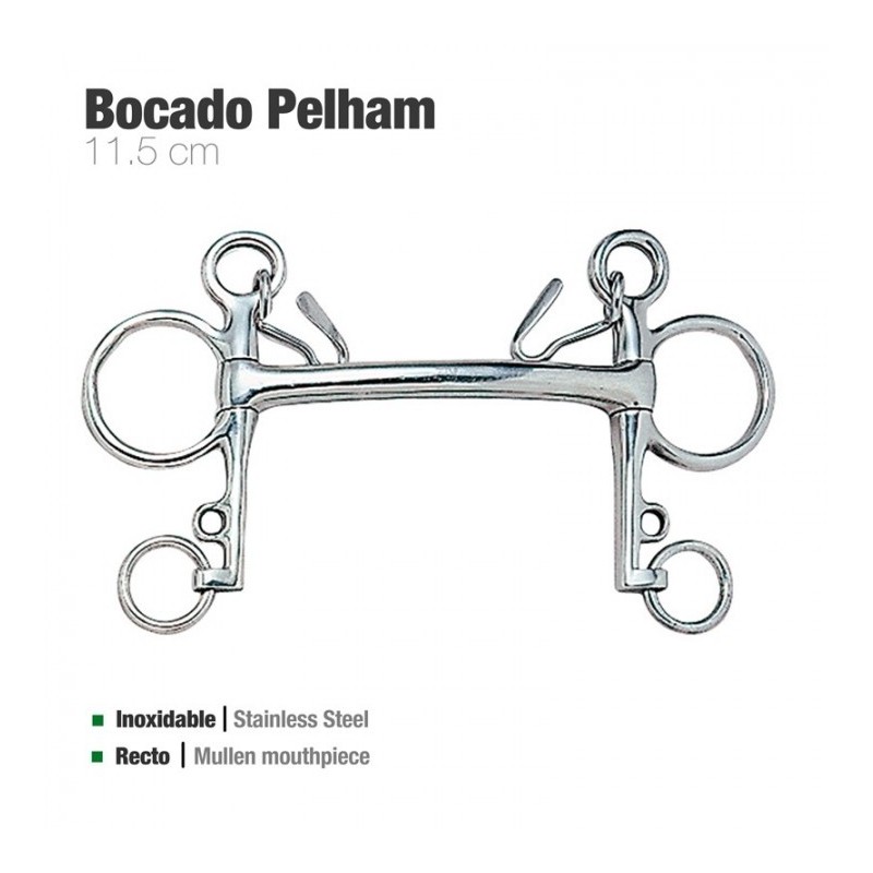 BOCADO PELHAM RECTO INOX 21250