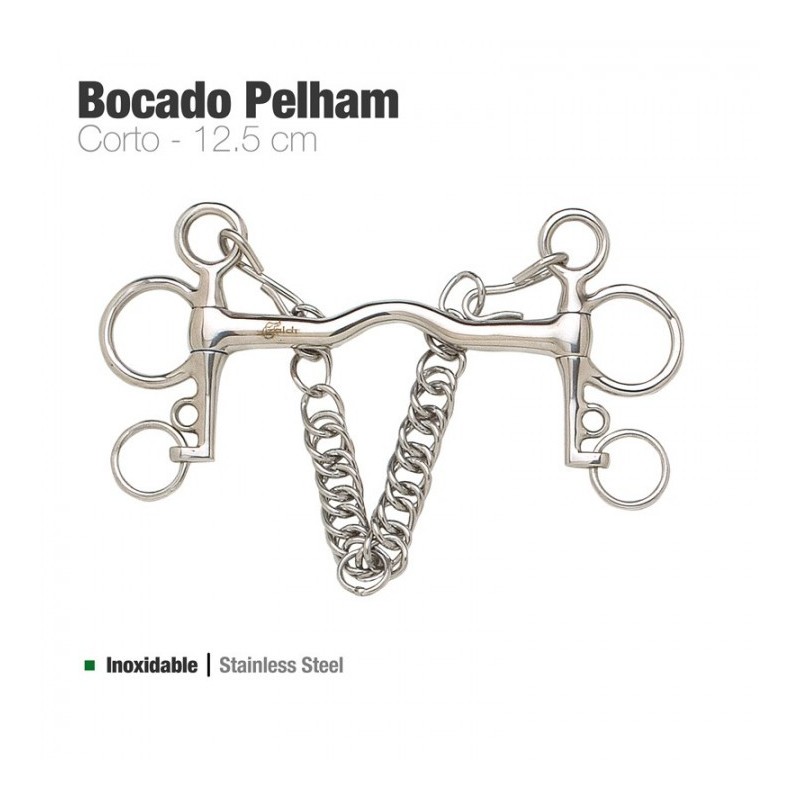 BOCADO PELHAM CORTO INOX 21250C-50X40 12.5cm