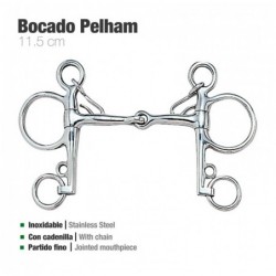 BOCADO PELHAM PARTIDO FINO INOX 212501