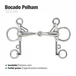 BOCADO PELHAM PARTIDO INOX 212503 12.5cm