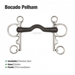 BOCADO PELHAM GOMA PUENTE ECO. INOX