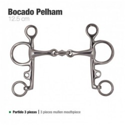 BOCADO PELHAM PARTIDO 3 PIEZAS L44