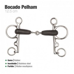 BOCADO PELHAM PARTIDO GOMA ECO. INOX