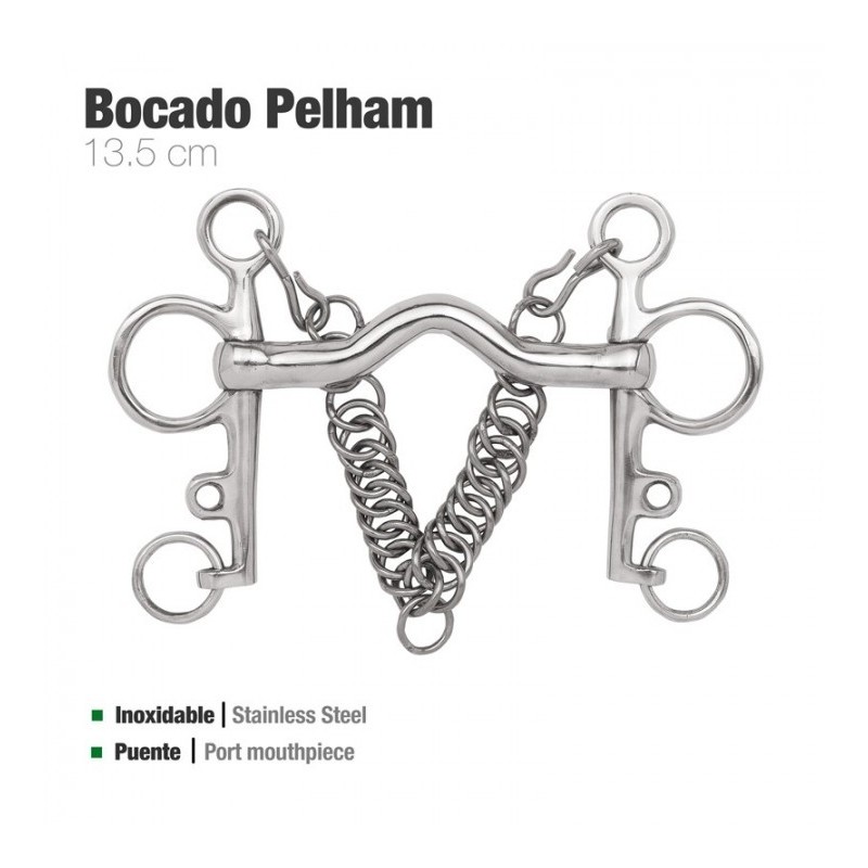 BOCADO PELHAM PUENTE INOX ECO L14-15A