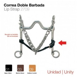 CORREA DOBLE BARBADA (UNIDAD) NEGRO