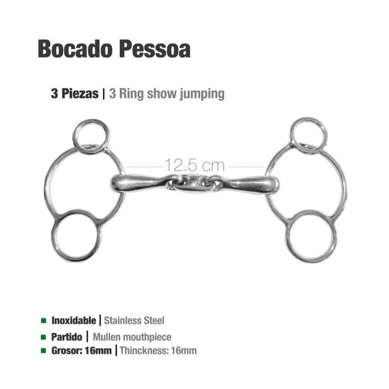 BOCADO PESSOA 3-PIEZAS BBI INOX