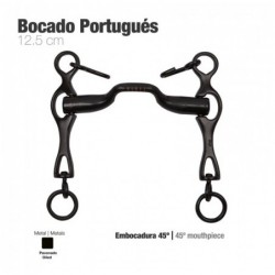 BOCADO PORTUGUÉS EMBOCADURA 45º PAVONADO 12.5cm