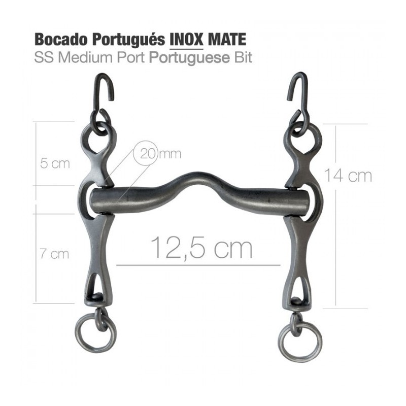 BOCADO PORTUGUÉS 2D INOX MATE 12.5cm