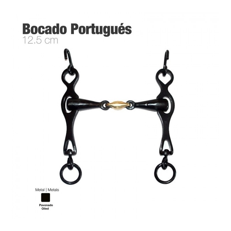 BOCADO PORTUGUÉS EMBOCADURA 3-PIEZAS 12.5cm