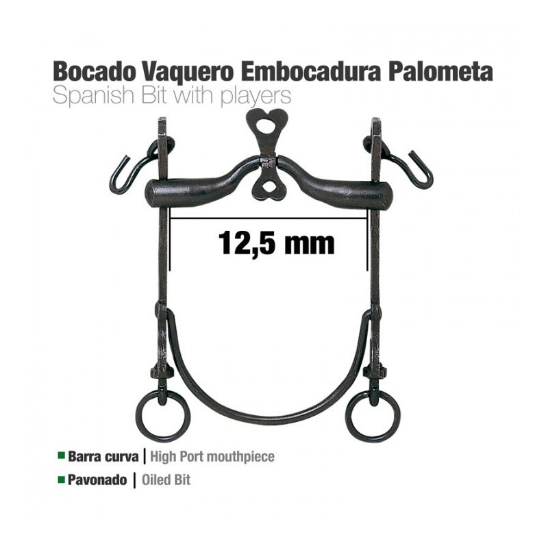 BOCADO VAQUERO B/CURVA EMBOCADURA PALOMETA 12.5cm