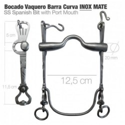BOCADO VAQUERO B/CURVA 2D INOX MATE 12.5cm